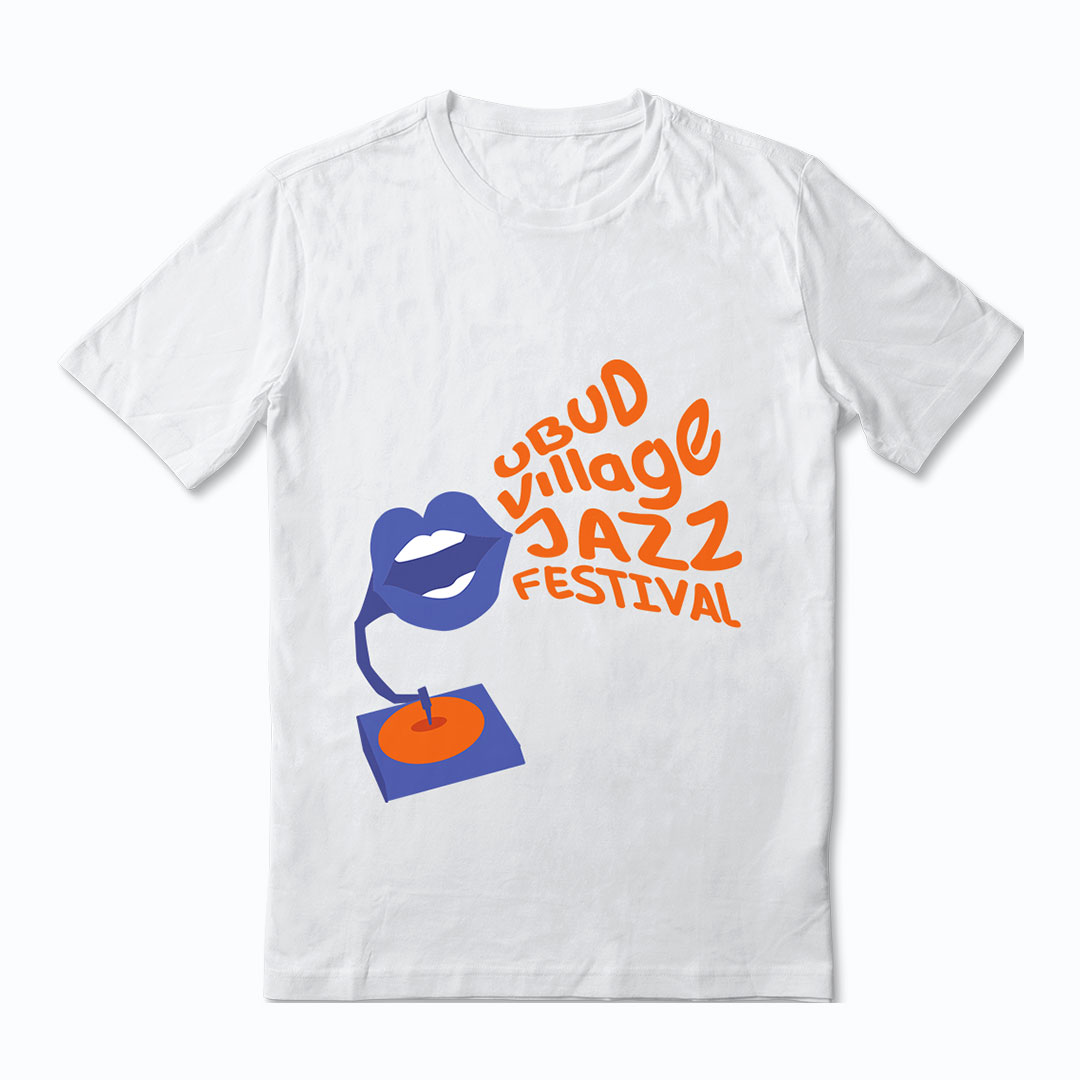 White T-Shirt Vocal 2023 Shop Ubud Village Jazz Festival